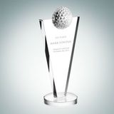 Custom Success Golf Optical Crystal Award (Large), 9 3/8