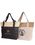 Custom Large Shopping Bag with Dyed Jute Cotton Gusset, 20" W x 15" H x 6" D, Price/piece