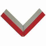 Blank Rp Series Domestic Neck Ribbon W/Eyelet (Red/Gray), 30