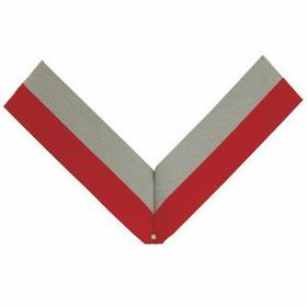 Blank Rp Series Domestic Neck Ribbon W/Eyelet (Red/Gray), 30" L X 1 3/8" W