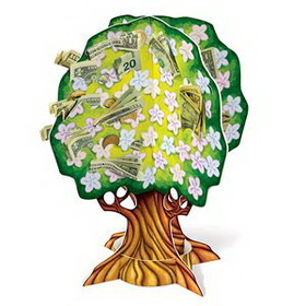 Custom 3D Baby Shower Money Tree Decoration, 15" L