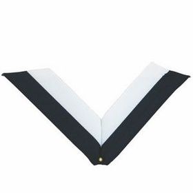 Blank Rp Series Domestic Neck Ribbon W/Eyelet (Navy Blue/White), 30" L X 1 3/8" W