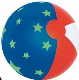 Custom 16" Inflatable Patriotic Glow In Dark Star Beach Ball