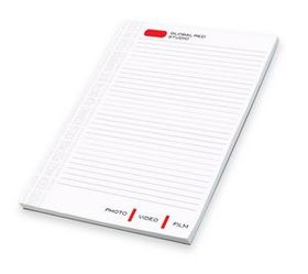 25 Sheet Non Sticky Note Pad - 1 Color (8"x11")