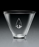 Custom 13 1/2 Oz. Martini Stemless Glass, 3 1/2