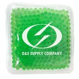 Custom Square Green Hot/ Cold Pack with Gel Beads, 4