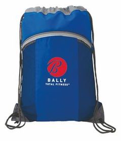 Custom Cinch Sport Backpack w/ Mesh Sides - 1 Color (14"x19")