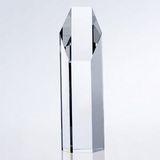 Custom Optical Crystal Hexagon Tower Award - Large (Sandblasted), 10