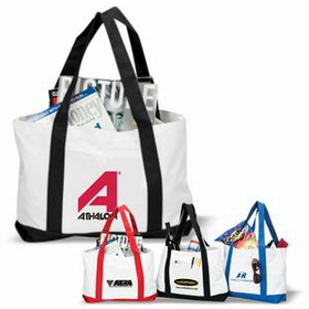 Custom Logo Tote Bag, BOAT TOTE, Resusable Grocery bag, Grocery Shopping Bag, Travel Tote, 18" L x 12" W x 4" H
