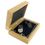 Custom Deluxe Silver Whistle Gift Set In Oak Box, 4 3/4" L X 3 1/2" W X 1 3/4" H, Price/piece
