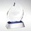 Custom Eternal Flame Blue Reflect Crystal Award W/Aluminum Base (Screen Print), Price/piece