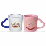 Coffee mug, 14 oz. Heart Handle Mug, Ceramic Mug, Personalised Mug, Custom Mug, Advertising Mug, 3.875
