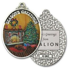 Custom 3D Gallery Print Collection Full Size Ornament (Dog and Hearth), 2.25" Diameter