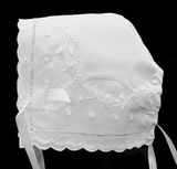 Blank Interchangeable Baby Bonnet/Hankie w/Madeira Embroidery