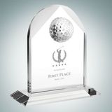 Custom Distinguished Golf Arch Optical Crystal Award (Medium), 7 1/2