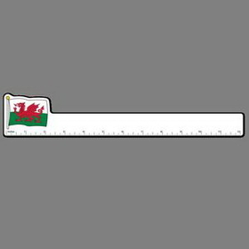 12" Ruler W/ Flag of Wales