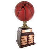 Custom Painted Resin Basketball Perpetual Trophy (20