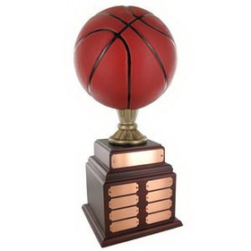 Custom Painted Resin Basketball Perpetual Trophy (20")