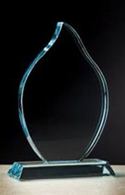 Custom Glass Flame Achievement Award (7")
