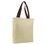 Blank Cotton Canvas Tote with color handles, 15" W x 15" H x 3" D, Price/piece