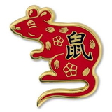 Blank Chinese Zodiac Pin - Year of the Rat, 7/8
