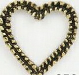 Blank Rippled Ribbon Cut Out Heart Stock Cast Pin