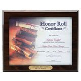 Blank Ruby Color Certificate Holder Plaque w/ Certificate Side Entry Slot