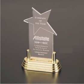 Custom Clear Economy Acrylic Star Award (7")