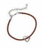Blank Leather Bracelet with charm