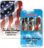 Custom Travel USA Lenticular Flip Image Luggage Tag