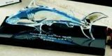 Custom Hand Blown Glass Jumping Killer Whale Award