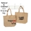 Custom Natural Jute Reusable Shopping Tote Bag, 11 7/8" L x 9 7/8" W, Price/piece