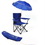 Custom Beach chair with umbrella, 19 1/2" L, Price/piece