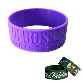 Custom 1 Inch Width Silicone Wristband, 8" L x 1" W