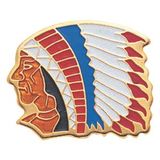 Indian Chief Mascot EM Series Pin