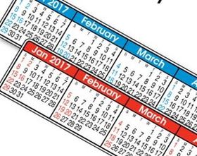 Custom Red & Black Stick-A-Strip Year in View Calendar - Thru 05/31/12