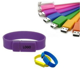 Custom 2 GB USB flash drive silicone bracelet, 8