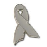 Blank Gray Awareness Ribbon Lapel Pin, 1
