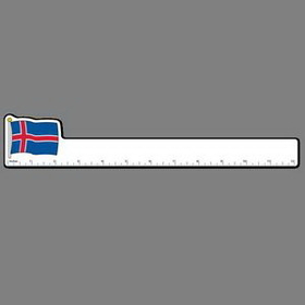 12" Ruler W/ Full Color Flag of Iceland