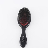 Custom Nature Bristle Hair Scalp Massage Comb With Plastic Handle, 8 4/5