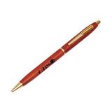 Custom Slimline Rosewood Ballpoint Pen with Gold Trim