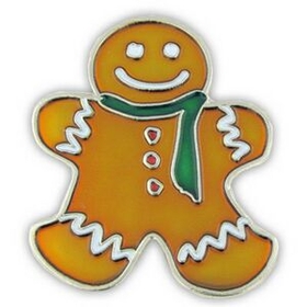Blank Gingerbread Man Pin, 1 1/4" W