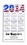 Custom Flag Calendar Magnet - 25.1-27 Sq. In. (30 MM Thick), Price/piece