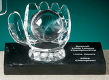 Custom Crystal Baseball & Glove Sports Award