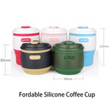 Custom 12 OZ Foldable Silicone Coffee Cup, 3 2/16