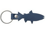 Custom 1-Sided Leather Fish Keychain