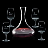 Custom 48 Oz. Vantage Carafe with 4 Wine Glasses