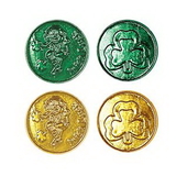Custom Lucky Leprechaun Plastic Coins w/ Embossed Design, 1 1/2