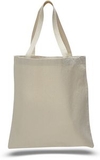 Blank Natural Zippered Promotional Tote Bag, 15