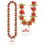 40" Fabric Rose Lei w/ Custom Shaped PVC Medallion, Price/piece